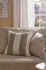 Natural Stripe 50 x 50cm Linford Velvet Cushion, 50 x 50cm