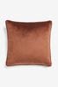 Cinnamon Brown Matte Velvet Square Cushion