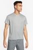 Nike Grey Miler Dri-FIT UV Running T-Shirt