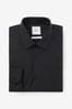 Schwarz - Reguläre Passform - Pflegeleichtes Hemd mit einfacher Manschette, Regular Fit