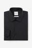 Black Regular Fit Easy Care Single Cuff Smart Shirt, Regular Fit