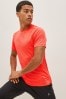 Orange Short Sleeve Tee Active Gym & Training T-Shirt, Short Sleeve Tee