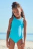 Blue Textured Swimsuit (3-16yrs)