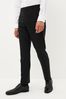 Black Slim Machine Washable Plain Front Smart Trousers, Slim Fit