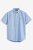 Light Blue Regular Fit Short Sleeve Oxford Shirt, Regular Fit