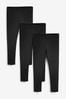 Black Long Length Leggings 3 Pack (3-16yrs)