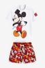 Mickey Mouse Red 2 Piece Sunsafe Top And Shorts Set (3mths-7yrs)