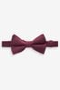 Burgundy Red Recycled Polyester Twill Bow Tie