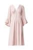 Adrianna Papell Pink Satin Crepe Empire Dress