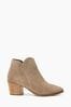 Dune London Natural Parlor Cropped Western Ankle Boots