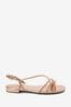 Rose Gold Forever Comfort® Strappy Sparkle Sandals