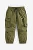 Khaki Green Lined Parachute Cargo Trousers (3-16yrs)