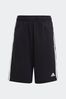 adidas Black Sportswear Essentials 3-Stripes Knit Shorts