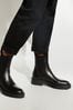 Dune London Black Picture Cleated Chelsea Boots