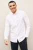 Barbour® White Oxtown Classic Oxford Long Sleeve Cotton Shirt