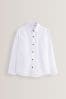 White Linen Blend Long Sleeve Shirt (3-16yrs)