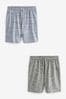 Grey/Navy Blue Lightweight Shorts 2 Pack