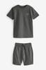Charcoal Grey T-Shirt and Shorts 2 Piece Set (3-16yrs)