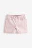 Pink Stripe Denim Boy Shorts, Regular