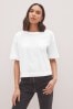 White Boxy Relaxed Fit T-Shirt