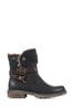 Pavers Casual Calf Black Boots