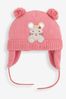 JoJo Maman Bébé Pink Mouse Appliqué Hat