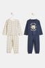 Set de 0 pijamale pentru băieți River Island Albastru 2 Pachet
