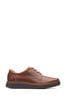 Clarks Brown Wide Fit (G) Lea Un Abode Ease brazowy Shoes, Wide Fit (G)