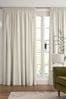 Natural Light Cotton Lined Pencil Pleat Curtains, Lined