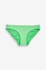 Grün mit geometrischen Muster - Bikinihose mit hohem Beinausschnitt