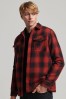 Superdry Red Sherpa Lined Miller Wool Mix Casual Jacket