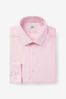 Pink Slim Fit Easy Care Single Cuff Shirt, Slim Fit