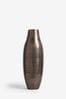 Extragroße Vase aus Metall mit geätztem Design