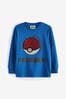 Cobalt Blue Pokemon Long Sleeve Flippy Sequin License T-Shirt (4-14yrs)