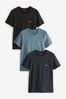 BOSS Black/Blue/Navy T-Shirts hat 3 Pack