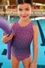 Pink/Navy Blue Sports Swimsuit (3-16yrs)