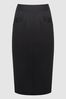 Reiss Black Haisley Petite Tailored Pencil Skirt, Petite