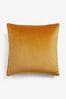Dark Ochre Yellow 59 x 59cm Matte Velvet Cushion, 59 x 59cm
