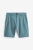 Aqua Blue Straight Stretch Chino Shorts