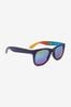 Marineblau mit Regenbogen - Sonnenbrillen