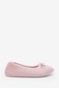 Pink Velour Ballet Slippers