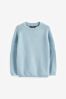 Blue Without Stag Textured Crew Jumper (3-16yrs), Without Stag