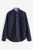 Navy Blue Regular Fit Long Sleeve Oxford Never Shirt, Regular Fit