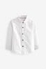 White Long Sleeve Trimmed Oxford Shirt (3mths-7yrs)