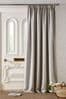 Dove Grey Laura Ashley Stephanie Thermal Lining Door  Pencil Pleat Curtain