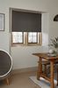 Dark Charcoal Grey Ready Made Textured Blackout Roller Blind