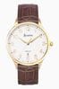 Accurist Mens Brown Classic Leather Strap Analogue Watch