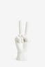 Cream Peace Hand Sculpture