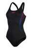 Speedo Black/Red Placement Muscleback Swimsuit