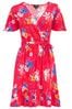 Pour Moi Red Floral Print Woven EcoVero Dress